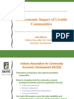 The Economic Impact of Livable Communities: Indiana Association For Community Economic Development