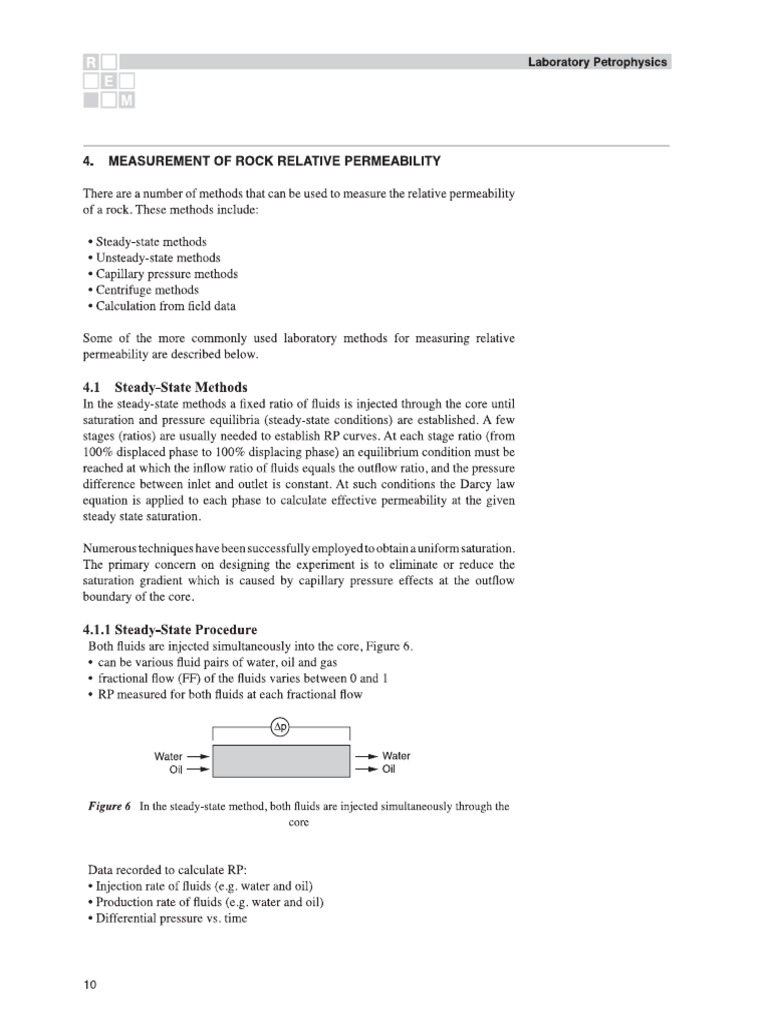 Measurement of Relative Permeability PDF | PDF