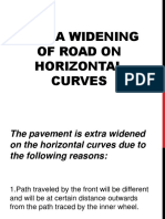 Extra Widening of Road On Horizontal Curves