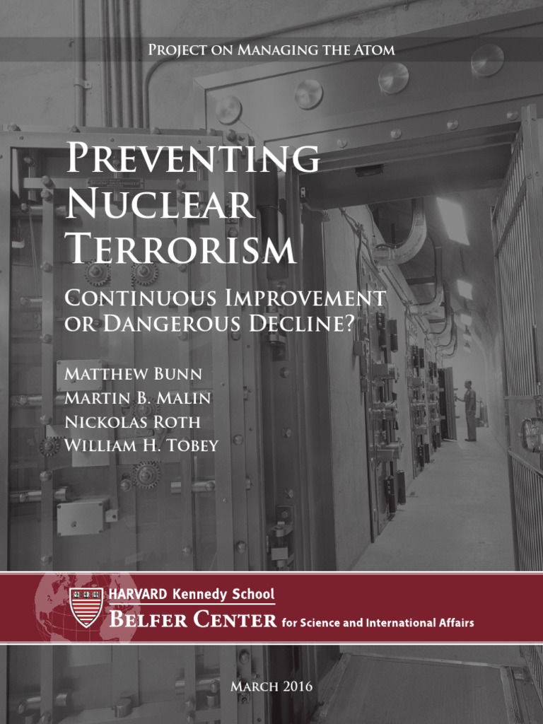 Preventing Nuclear Terrorism Pdf Nuclear Safety And Security