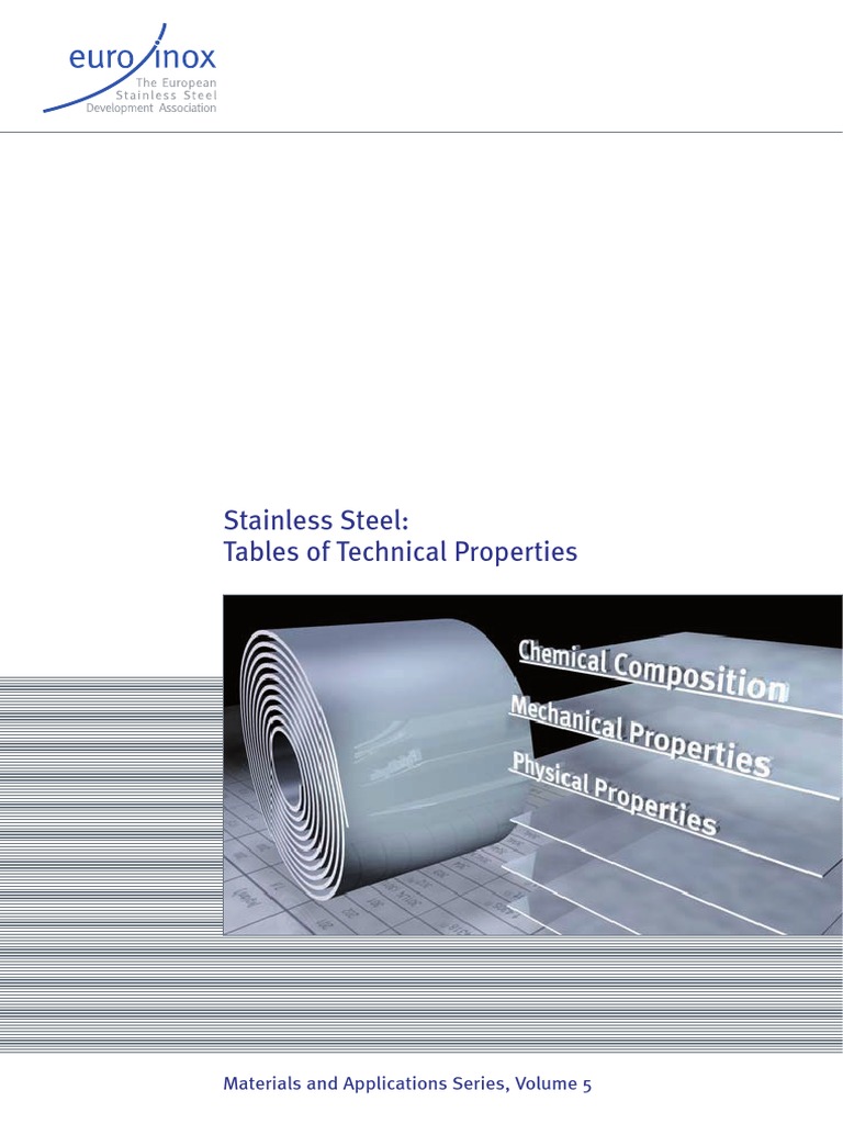 Stainless Steel Tables of Technical Properties Materials and