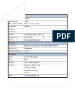 Research Proposal A. Title Page Personal Data