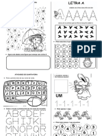 Atividades infantis com letras e números