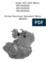 Ersatzteilliste ATV 300 Motor RFLXH3020 RFLXD3020 RFLXK3020 Artikel Nummer Komplett Motor MO300