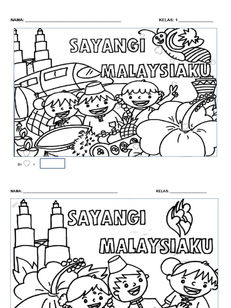 Mewarna Tahun 1 Prasekolah