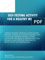 Self-Testing Activity For A Healthy Me!