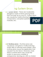 Operating System Errors