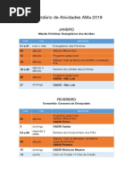 Calendário de Atividades AMa 2019-1