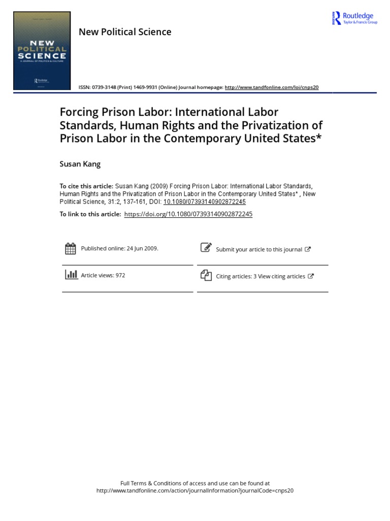 Prison Labor and Human Rights Issues | PDF | International Labour ...