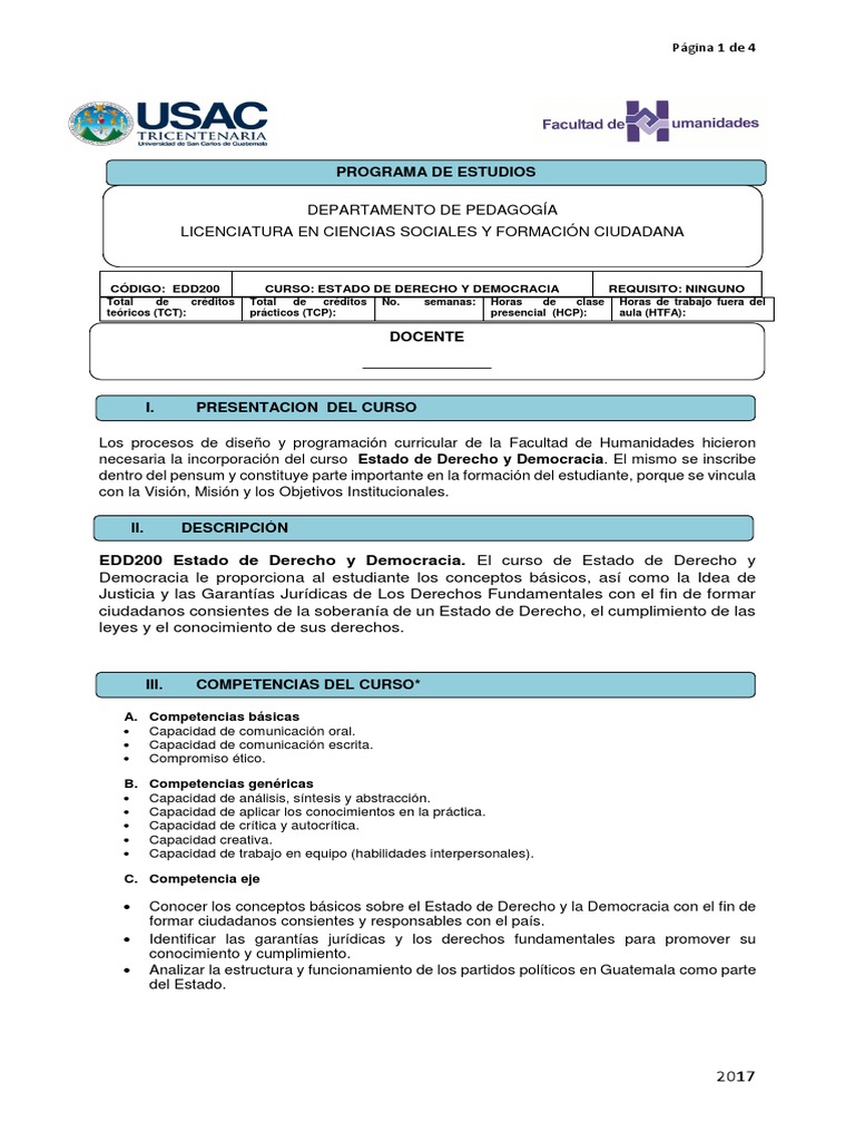Curso EDD200: Estado de Derecho y Democracia | PDF | Evaluación ...