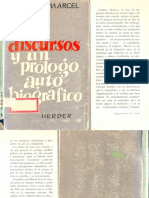 MARCEL, G., Dos Discursos y Un Prólogo Autobiográfico, 1967