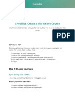 Teachable Mini Course Checklist PDF