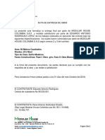 Acta de Entrega de Obra Contrato