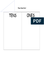 Tens Ones: Place Value Chart