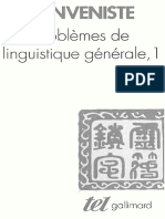 Benveniste É. - Problèmes de Linguistique Générale. Tome 1