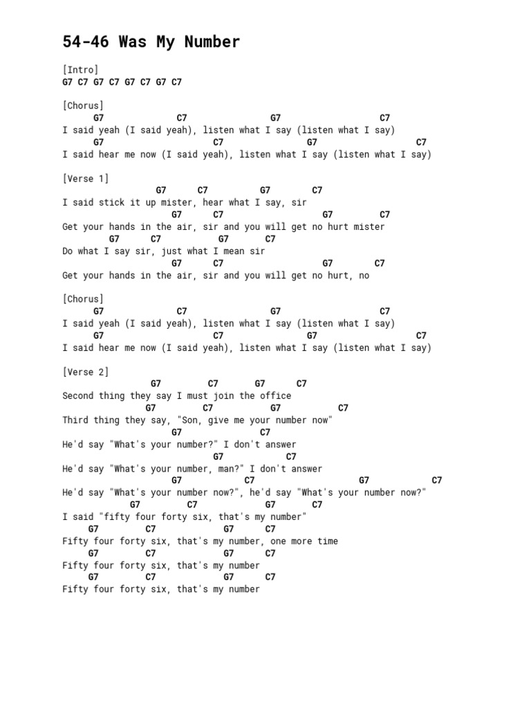 54-46-was-my-number-chords-pdf-song-structure-musical-forms