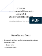 ECO 420-Environmental Economics Lecture 5-6 Chapter 3: Field and Field