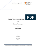 Transfer & Business Taxation: of Erasmo Ampongan & Virgilio Reyes
