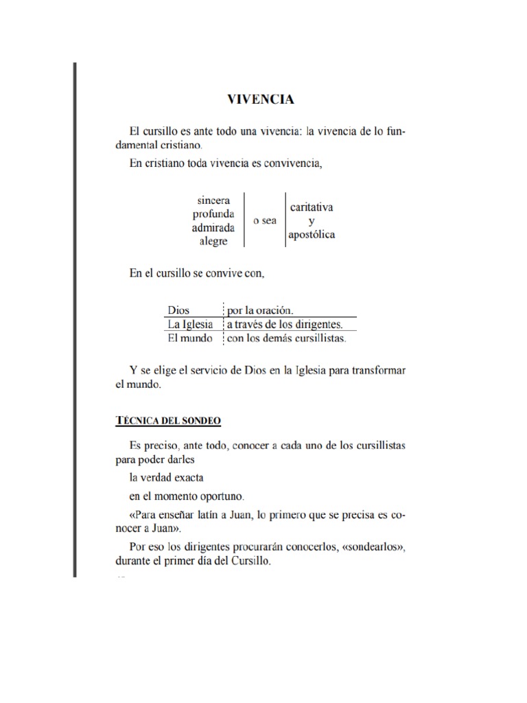 Tecnicas Del Cursillo | PDF