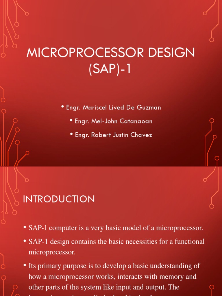 SAP-1 Microprocessor Design Overview | PDF | Random Access Memory ...