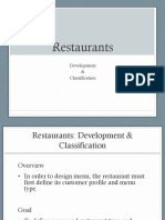 Restaurant Development & Classification