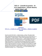 DCG 11 - Contrôle de Gestion - 3e Édition - Manuel Et Applications PDF