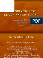 Introduction To Lean Manufacturing