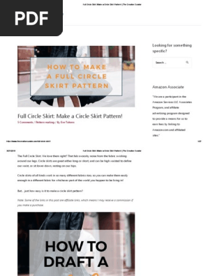 Full Circle Skirt_ Make a Circle Skirt Pattern! _ the Creative Curator