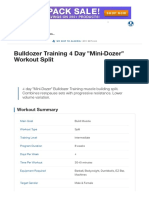 Bulldozer Training 4 Day - Mini-Dozer - Workout Split - Muscle & Strength PDF