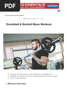 Dumbbell & Barbell Mass Workout - Muscle & Strength