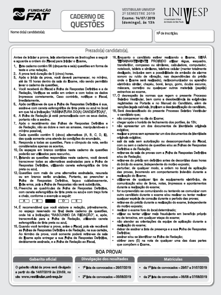 ENQ 2020.1 Gabartito, PDF, Triângulo