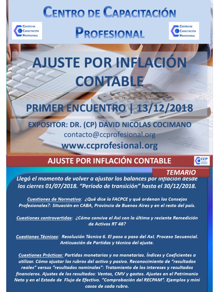 Ajuste por inflacion Contabilidad Inflación