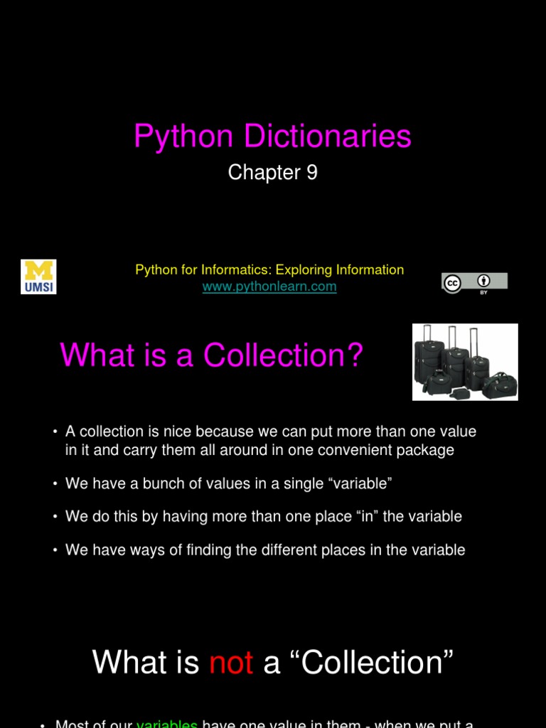Python Dictionaries: Python For Informatics: Exploring Information ...