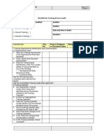 Training Audit Checklist