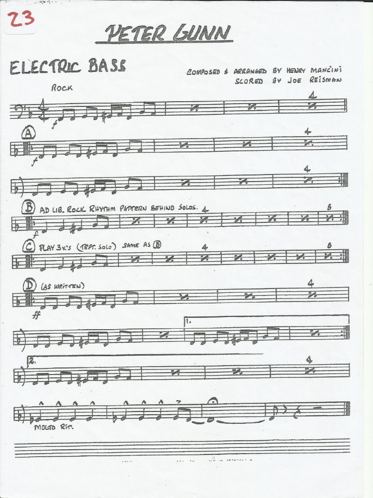 23Peter Gunn Bass PDF PDF