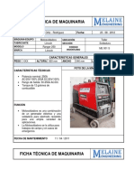 Ficha Tecnica de Maquinaria