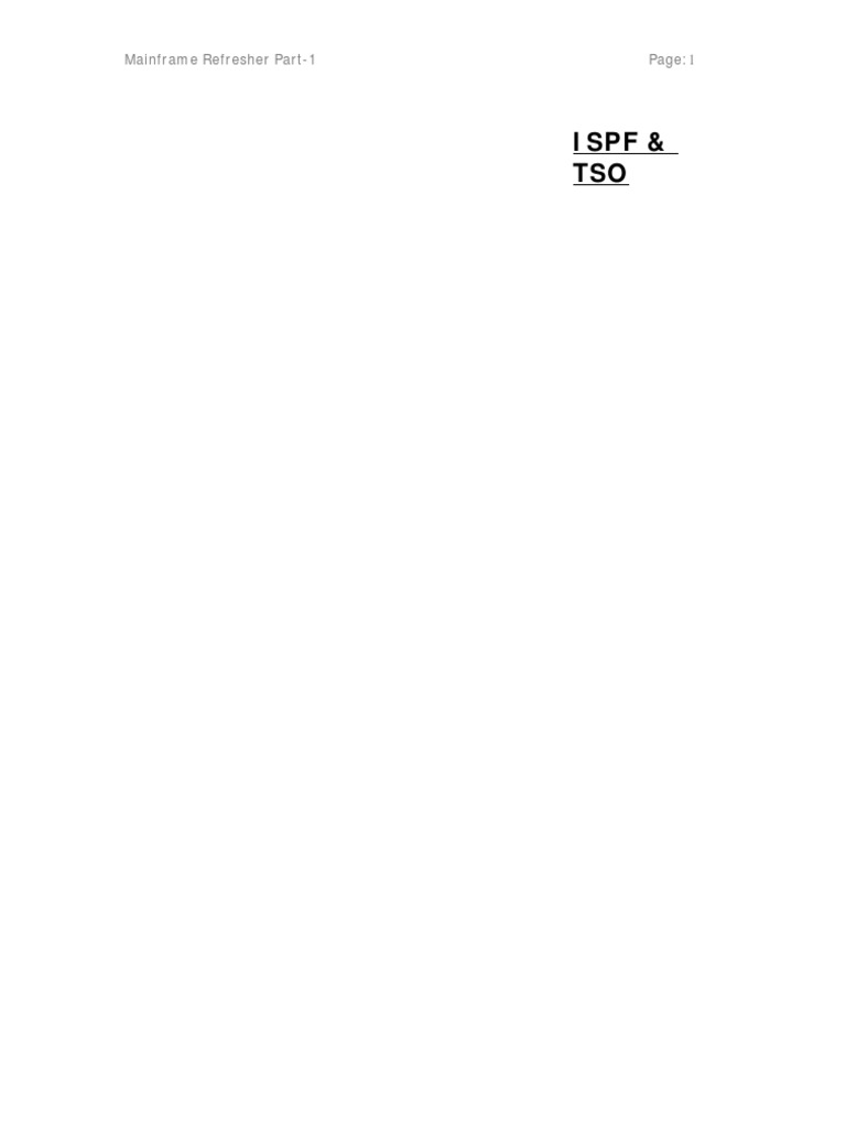 Mainframe ISPF Command Overview | PDF | Computer Architecture ...