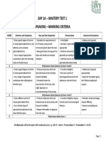 Eap 1a - Mastery Test 1 - Marking Criteria (For Teacher)