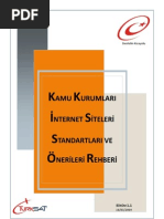 Kamu Kurumları İnternet Siteleri Standartları Ve Önerileri Rehberi