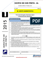 Município de Chã Preta - Al: 08. Agente Administrativo