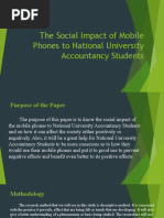 The Social Impact of Mobile Phones To National