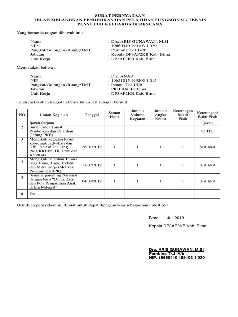 Contoh Sistimatika Penyusunan Pengajuan Dupak