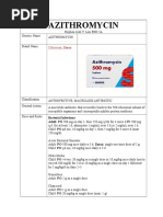 Azithromycin Nursing Considerations Guide | PDF | Drugs | Medical ...