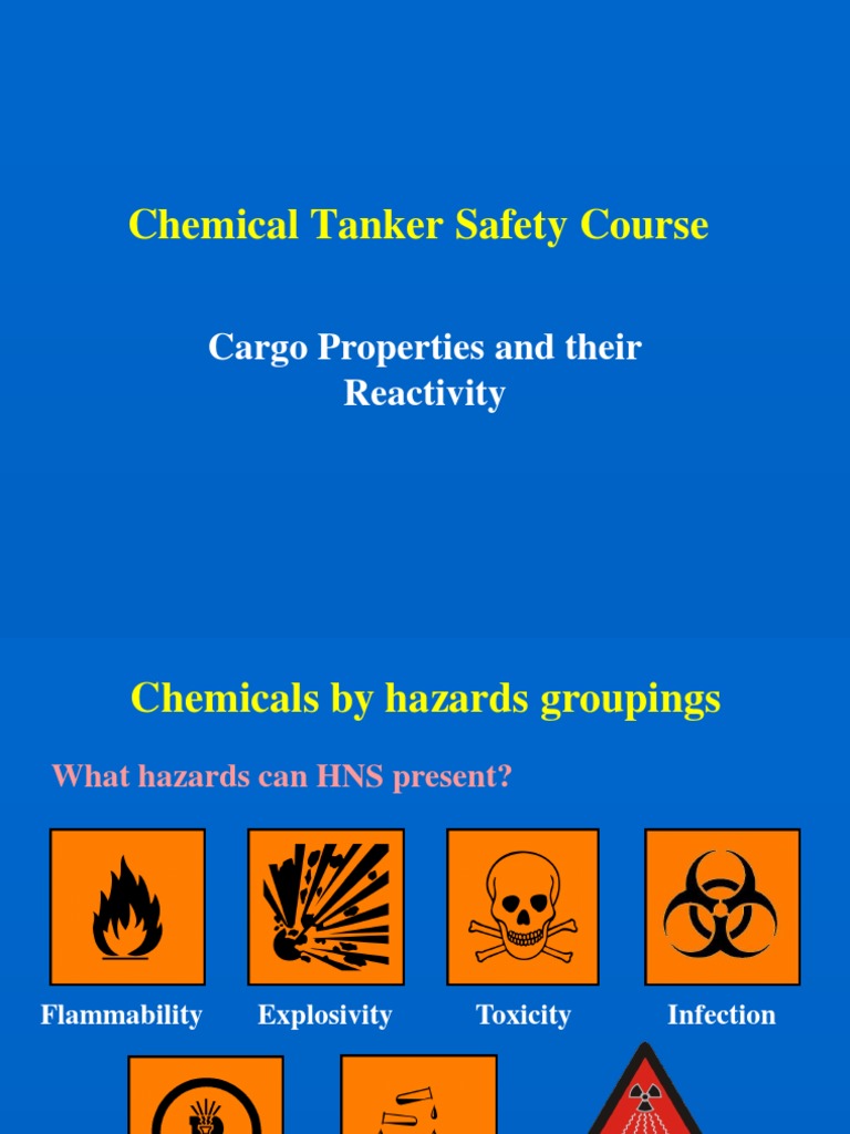 Chemical Tanker Safety Course Cargo Properties and Their Reactivity