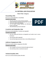 Judging Criteria and Evaluation: Short Film Category