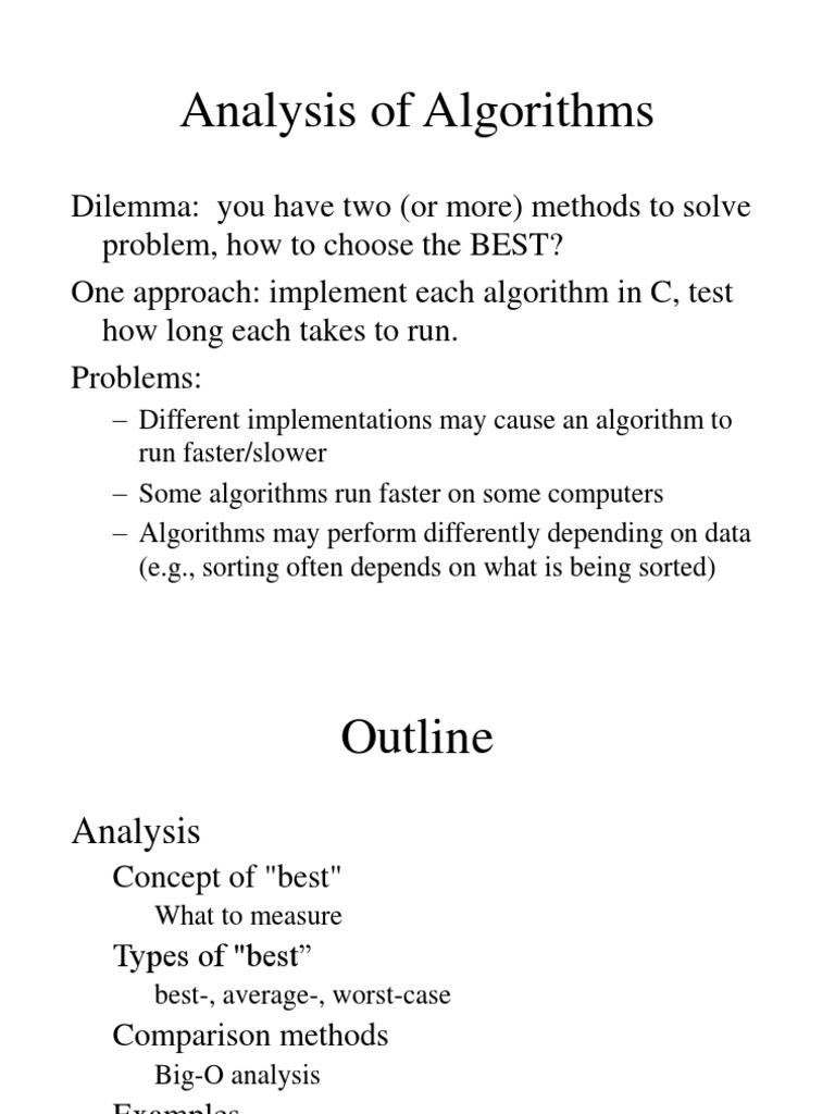 Analysis of Algorithms | PDF | Algorithms And Data Structures ...