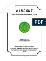 Handout Indonesian English Translation PDF