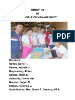 Group 10 IN "Principle of Management"