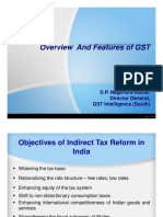 Overview and Features of GST: D.P. Nagendra Kumar Director General, GST Intelligence (South)