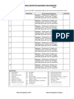 001 PPE Issue Register